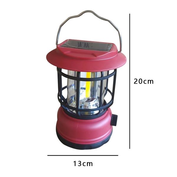 NEW LARGE SIZED SOLAR + RECHARGEABLE LED LANTERN