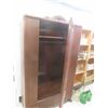 Image 6 : Wardrobe with Bevelled Mirror + Claw Feet & Bottom Drawer 20" x 45" x 73" 