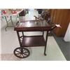 Image 3 : Tea Wagon - Mahogony with Removeable Top Glass + Tray