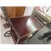 Image 5 : Tea Wagon - Mahogony with Removeable Top Glass + Tray