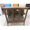 Image 1 : Oak Double Curve China Cabinet 43" x 42" x up to 18" Deep with 2 Curved Glass Doors
