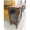 Image 2 : Oak Double Curve China Cabinet 43" x 42" x up to 18" Deep with 2 Curved Glass Doors