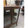 Image 4 : Oak Double Curve China Cabinet 43" x 42" x up to 18" Deep with 2 Curved Glass Doors