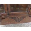 Image 6 : Oak Double Curve China Cabinet 43" x 42" x up to 18" Deep with 2 Curved Glass Doors
