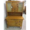 Image 1 : Kitchen Step Hoosier With Frosted Glass 22" x 41.5" x 68" 