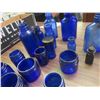 Image 3 : 18 Cobalt Blue Bottles  - Some Labelled, Some Medicine