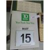 Image 2 : Calendars - mostly 80s, Oldest 1952 with Advertisements & TD Number Calendar