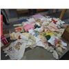 Image 1 : Mountain of Aprons, Table Cloths, Embroidered Pillow Cases, Napkins, Toss Pillows, Doilies