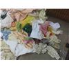 Image 2 : Mountain of Aprons, Table Cloths, Embroidered Pillow Cases, Napkins, Toss Pillows, Doilies