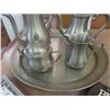 Image 3 : Pewter Tea Set - 6 pc & 2 Books 