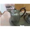 Image 3 : Pounded Pewter Design Tea Set - 5 pc & Book