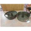 Image 4 : 3 Cake Pans ; 2 Metal, 1 Stoneware & Copper Warmer