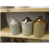 Image 1 : 3 Stoneware Jugs Including 1 Stacker, 1 Gal 