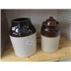 Image 1 : 2 Stoneware Pickle Jugs -1 with lid