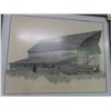 Image 3 : 4 Framed Pencil Sketches - 1 Original by Verna Poole Titled Teulon Grain elevators