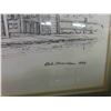 Image 7 : 4 Framed Pencil Sketches - 1 Original by Verna Poole Titled Teulon Grain elevators
