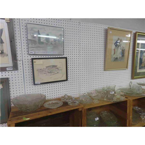 Cut Glass ; Covered Butter, Cream , Sugars, Bowls, Trays, Cake Plate, Juicer