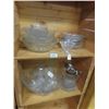 Image 1 : Cut Glass ; Punch Bowl Set, Pitcher, Serving Bowls, Nappies