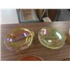 Image 3 : Carnival Glass, Trays, Bowls, Amber Glass - 7pcs In Total