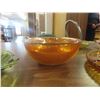 Image 4 : Carnival Glass, Trays, Bowls, Amber Glass - 7pcs In Total