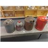 Image 1 : 3 Gas Cans & 1 Copper Watering Can