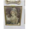 Image 2 : 2 Framed Pictures ; Lithograph & Proof of French Lady - Largest 18" x 22" 
