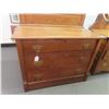Image 2 : 3 Drawer Wooden Dresser with Mirror 20" x 42" x 76" -Believed to be Oak 