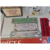 Image 4 : Cardboard McDonald Cigarette Sign, 3 Painted Garden Sign, plus others