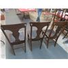 Image 5 : 3 Vintage Wood Dining Room Chairs