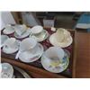 Image 3 : China Tea Cups + Saucers (13) ; Royal Stafford, Nortacke, Regency, plus others & 2 Trays 