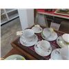Image 4 : China Tea Cups + Saucers (13) ; Royal Stafford, Nortacke, Regency, plus others & 2 Trays 
