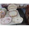 Image 1 : 8 Serving Platters on Wooden Display Rack