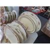Image 5 : 8 Serving Platters on Wooden Display Rack