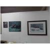 Image 1 : Framed Signed Print 21" x 27" with 2 Moose Photos