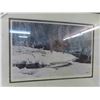 Image 3 : Framed Signed Print 21" x 27" with 2 Moose Photos