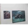 Image 5 : Framed Signed Print 21" x 27" with 2 Moose Photos