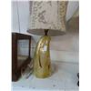 Image 2 : 2 Electric Table Lamps - 1 Brass with Shades