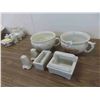 Image 1 : 2 Vintage Chamber Pots, 2 Porcelain Soap Dishes, Toilet Paper Dispenser