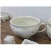 Image 3 : 2 Vintage Chamber Pots, 2 Porcelain Soap Dishes, Toilet Paper Dispenser