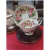 Image 2 : Avon Honor Society Cup + Saucer with Wooden Display Stand - 7 Sets