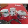 Image 2 : 10 Mugs / Tea Cups & Silver Plated Tray with Dedication