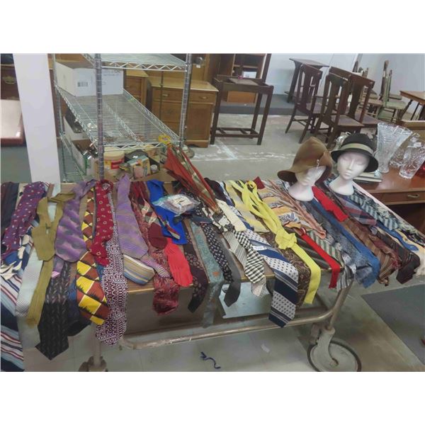 Vintage Ties + 2 Hats