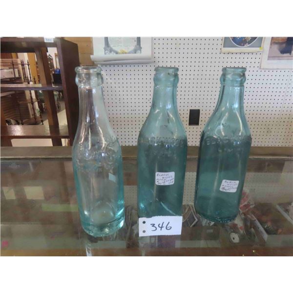 3 Bottles : 2 Blackwood's Pop Bottles + 1 Coca-Cola (See Last Photo for Damage on Coke Bottle) 