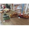 Image 1 : 2 Wooden Trucks + Folk Art Display