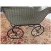 Image 2 : Metal + Wicker Doll Carriage - Vintage