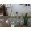 Image 1 : 4 Bottles Drewry Embossed ; 3 Clear, 1 Green with Embossed Mountie