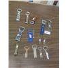 Image 1 : Vintage Bottle Openers with Pop or Beer Advertisements
