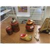 Image 1 : Russian Canisters, Wooden Dutch Shoe Piggy Bank