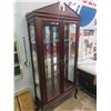 Image 1 : 2 Door China Cabinet - Mahogany - New Old Stock - Lights Up with Glass Shelves