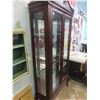 Image 3 : 2 Door China Cabinet - Mahogany - New Old Stock - Lights Up with Glass Shelves